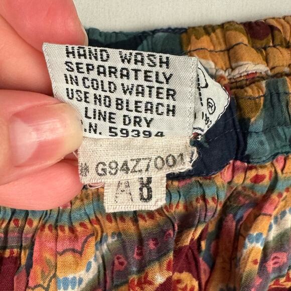 Vtg Atlast Studio Boho Floral Button Up Top Flare Skirt Set Women Medium - Picture 10 of 14